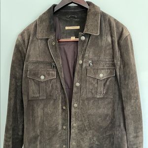 John Varvatos sueded leather jacket
